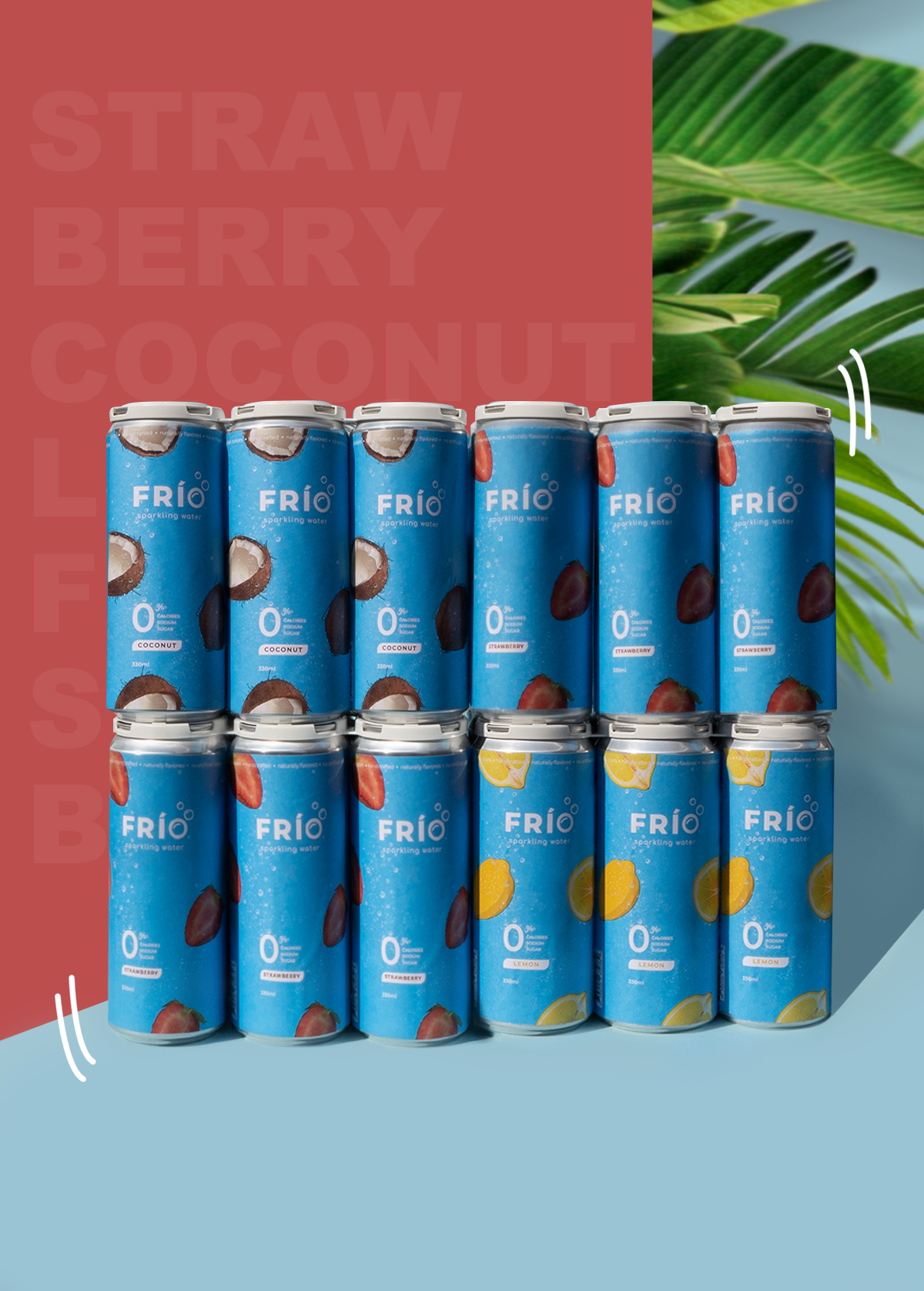 Frío Sparkling Water Lemon, and Strawberry flavors sold out in the first month!