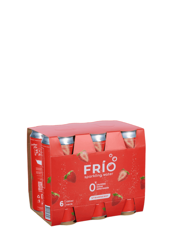 FRÍO Strawberry Sparkling Water - 6 Pack x 330 ml