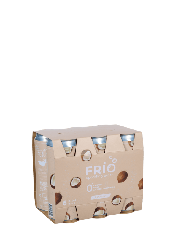 FRÍO Natural Coconut Sparkling Water - 6 Pack x 330 ml