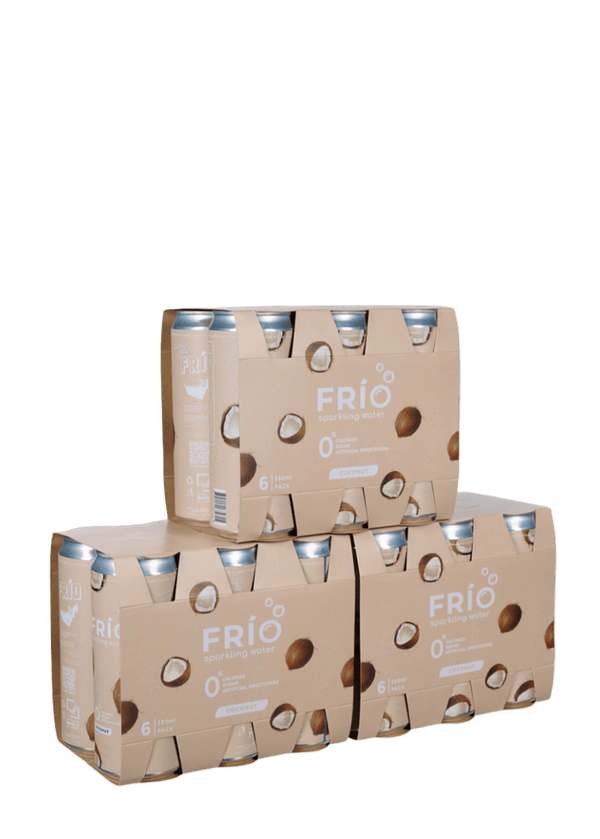 FRÍO Coconut Sparkling Water - 6 Pack x 330 ml