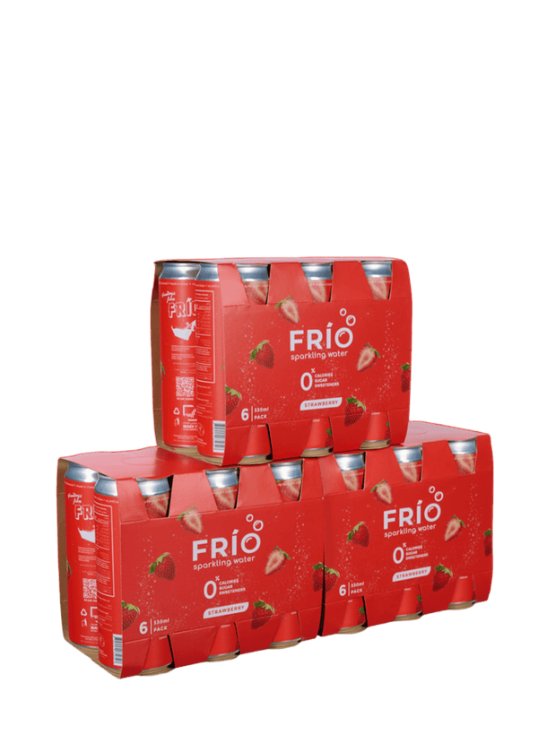 FRÍO Strawberry Sparkling Water - 6 Pack x 330 ml