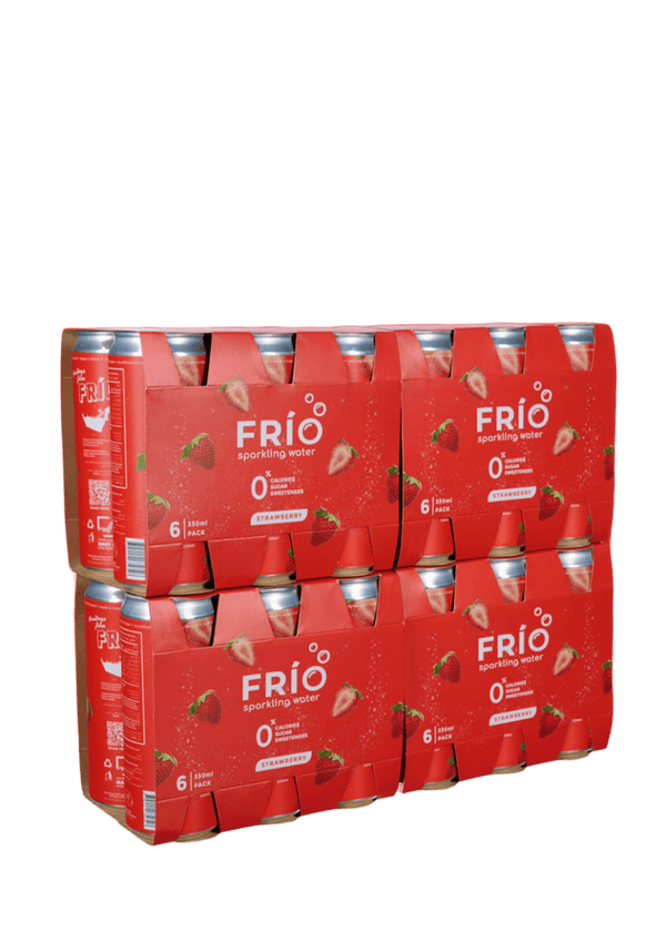 FRÍO Strawberry Sparkling Water - 6 Pack x 330 ml