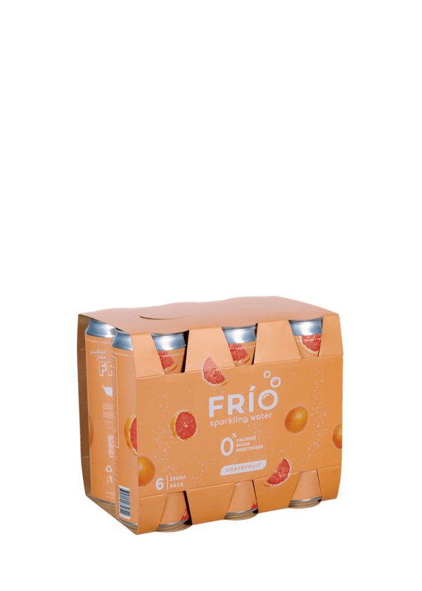 FRÍO Grapefruit Sparkling Water - 6 Pack x 330 ml