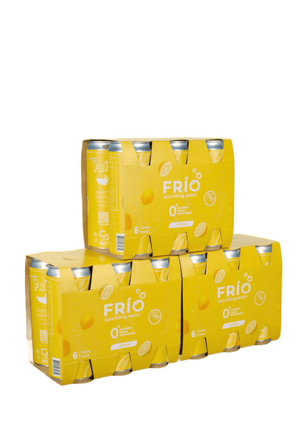 FRÍO Lemon Sparkling Water - 6 Pack x 330 ml